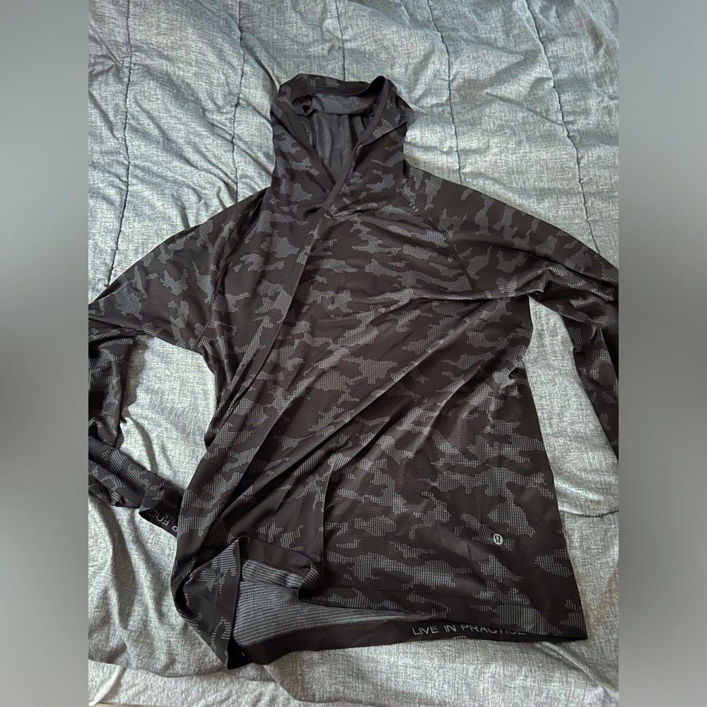 Black and Gray Lululemon Camouflage Hoodie